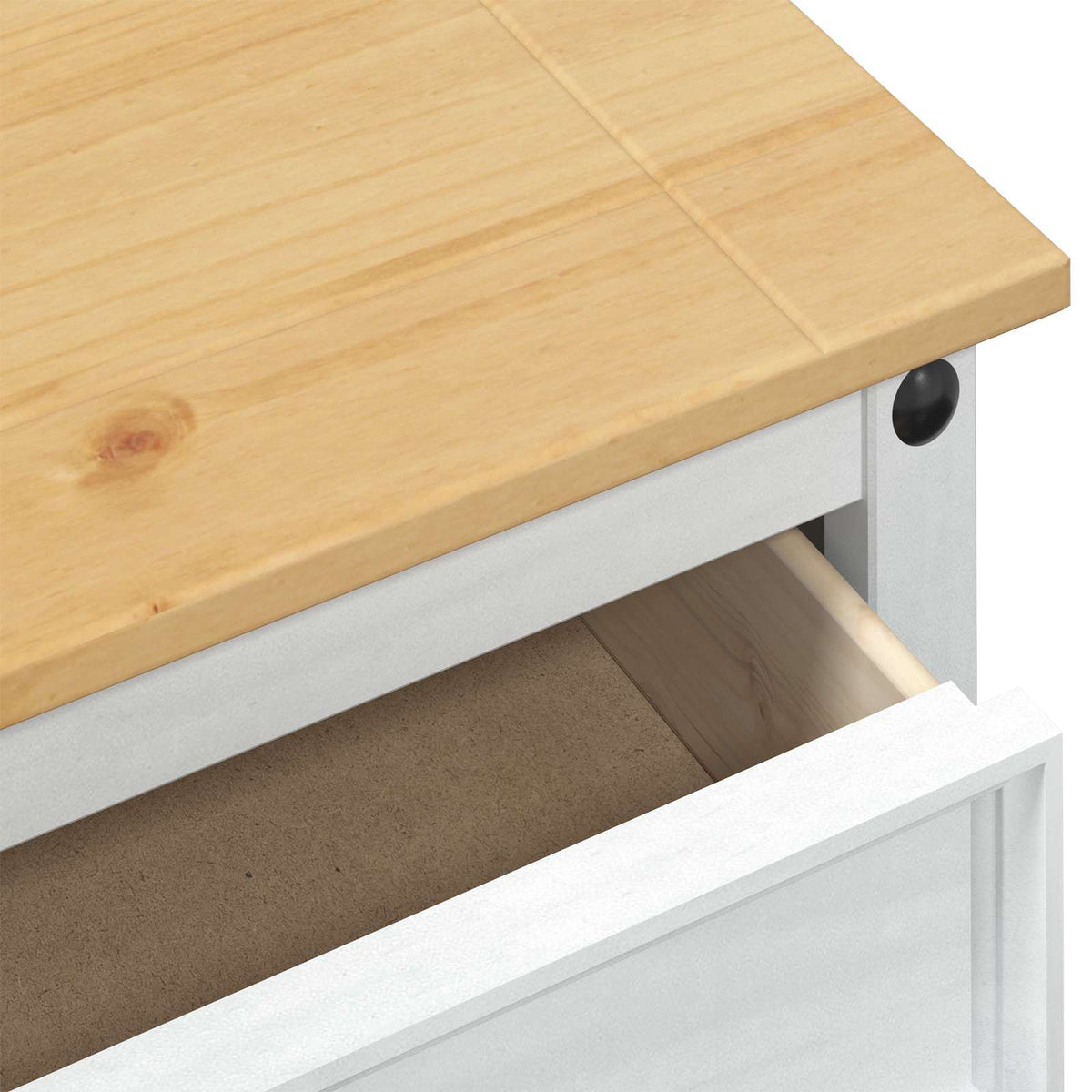 Konsolbord Hvid 73 x 35 x 73 cm Massiv fyrretræ