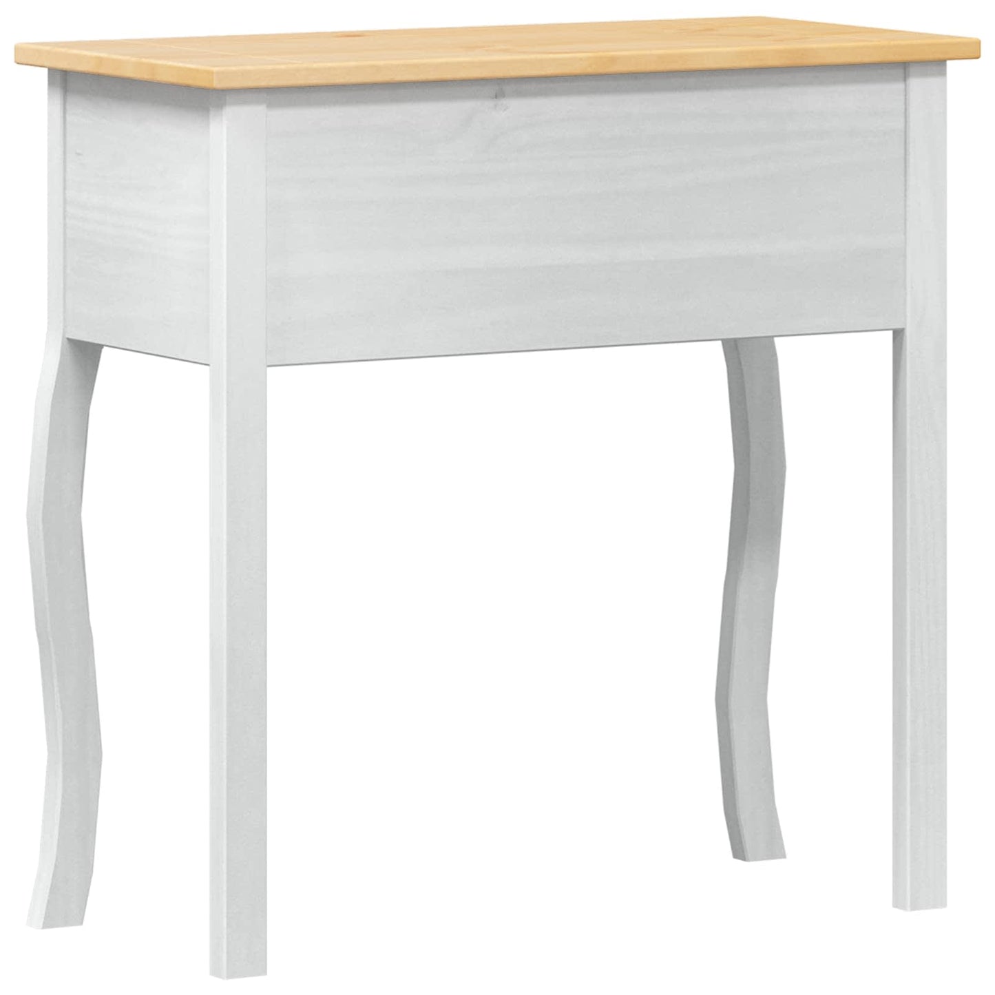 Konsolbord Hvid 73 x 35 x 73 cm Massiv fyrretræ