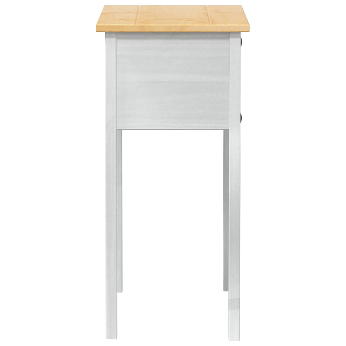 Konsolbord Hvid 73 x 35 x 73 cm Massiv fyrretræ