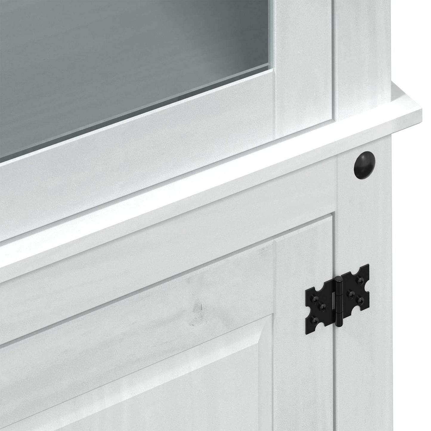Display Skab Hvid 103.5 x 42 x 180 cm Massiv fyrretræ