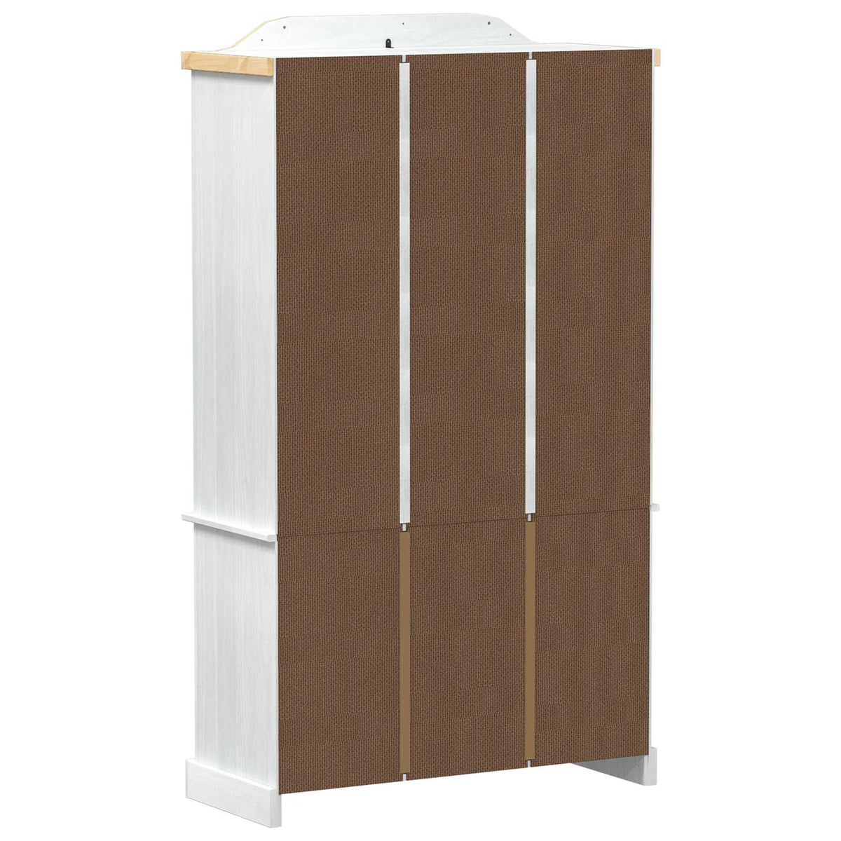 Display Skab Hvid 103.5 x 42 x 180 cm Massiv fyrretræ