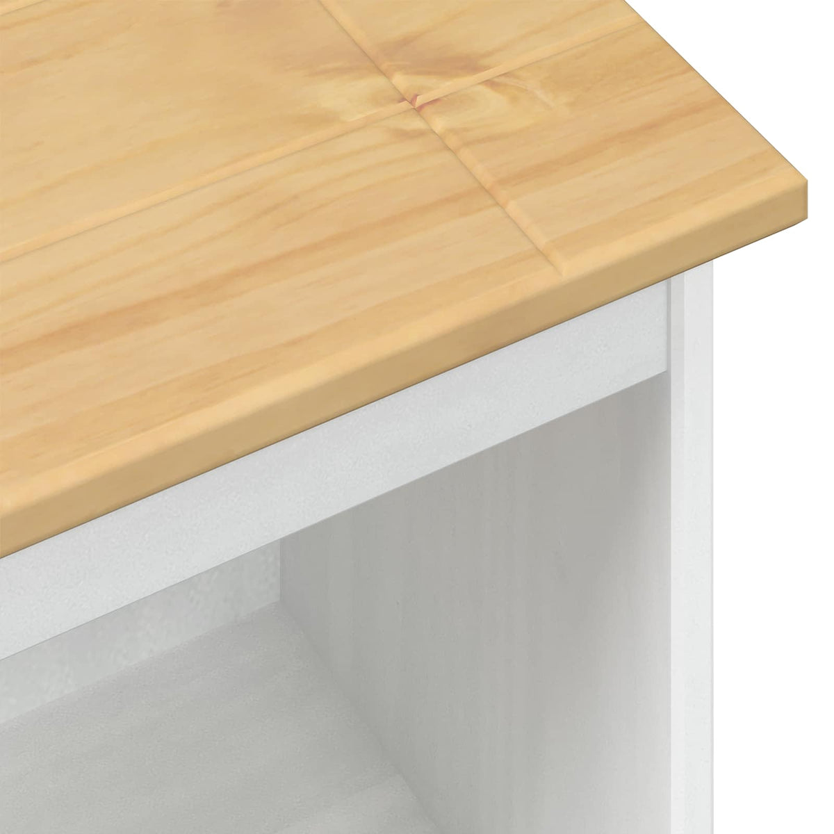 Bogreol 46 x 29 x 100 cm Massiv fyrretræ Hvid