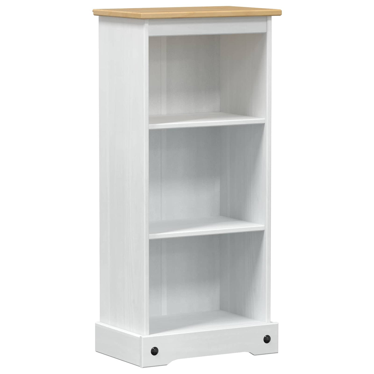 Bogreol 46 x 29 x 100 cm Massiv fyrretræ Hvid