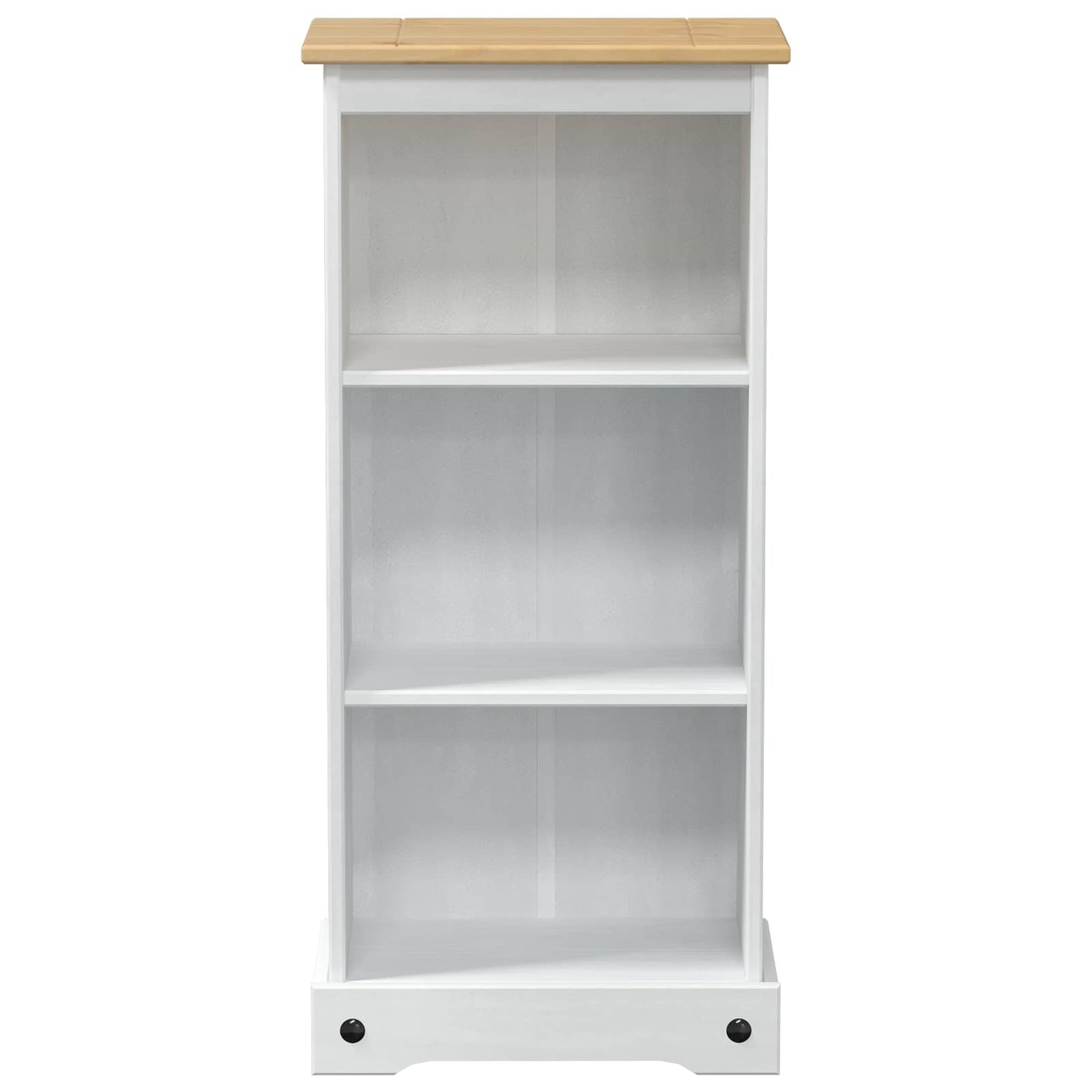 Bogreol 46 x 29 x 100 cm Massiv fyrretræ Hvid