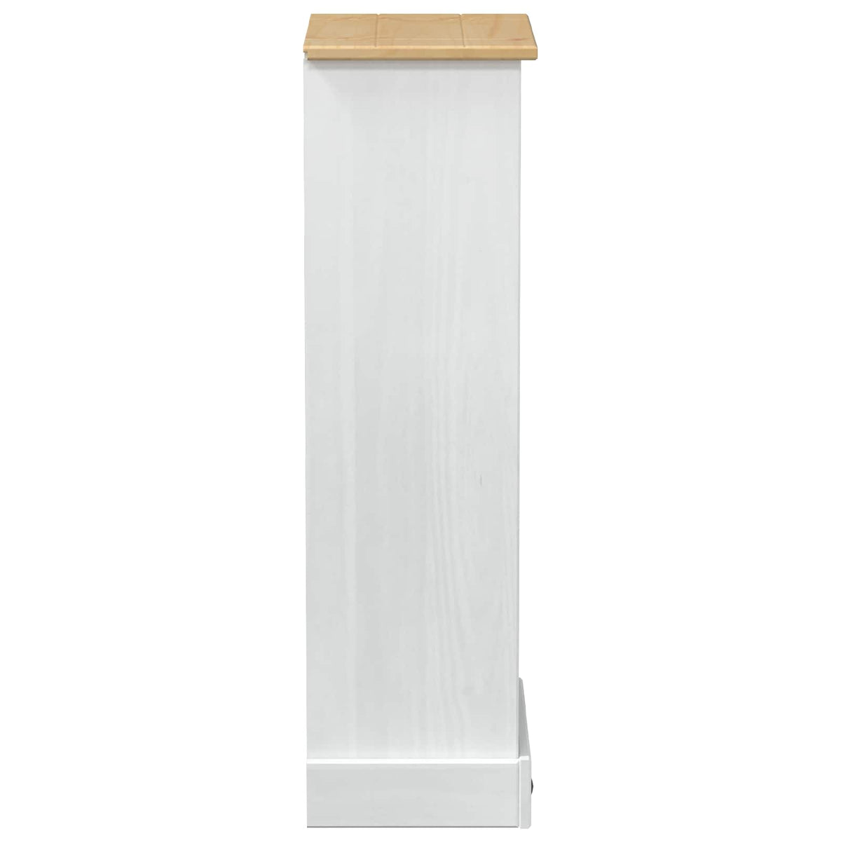 Bogreol 46 x 29 x 100 cm Massiv fyrretræ Hvid