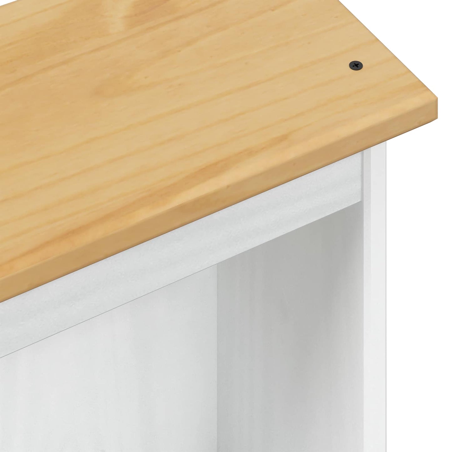 Bogreol 46 x 20 x 170 cm Massiv fyrretræ Hvid