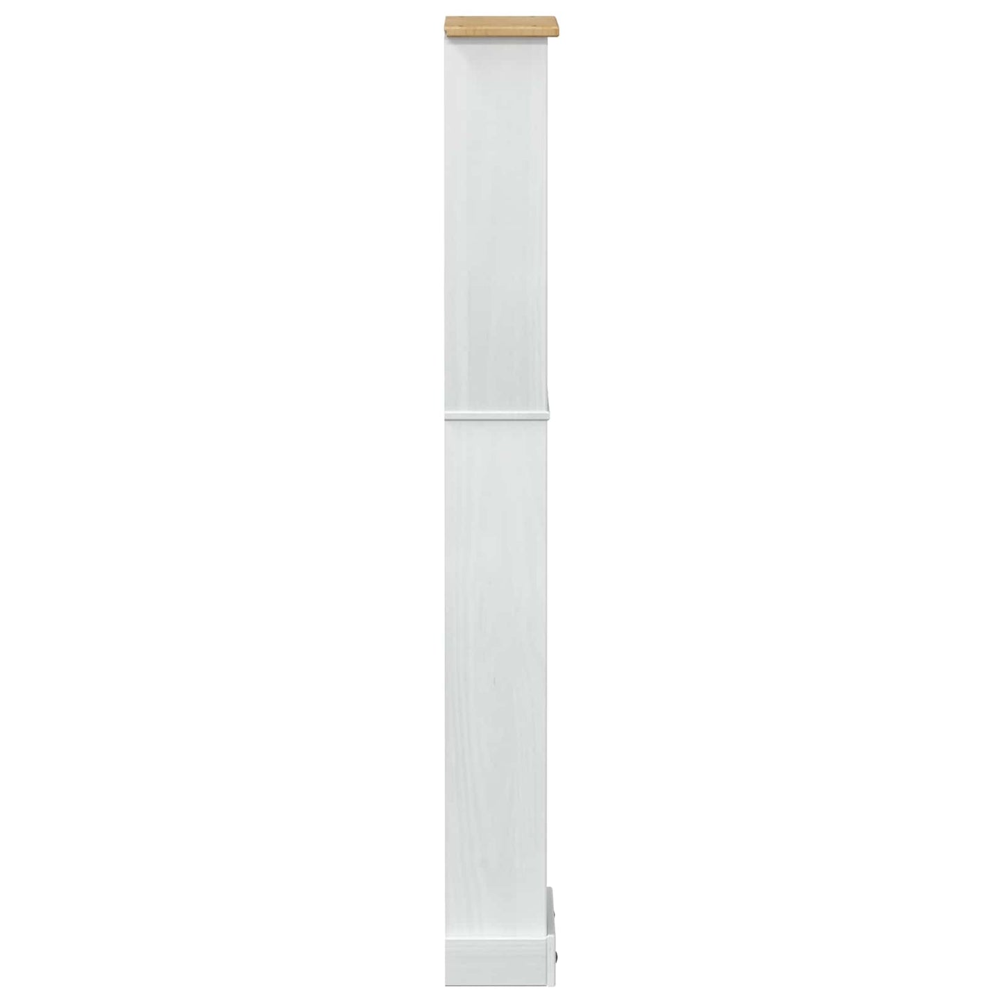 Bogreol 46 x 20 x 170 cm Massiv fyrretræ Hvid