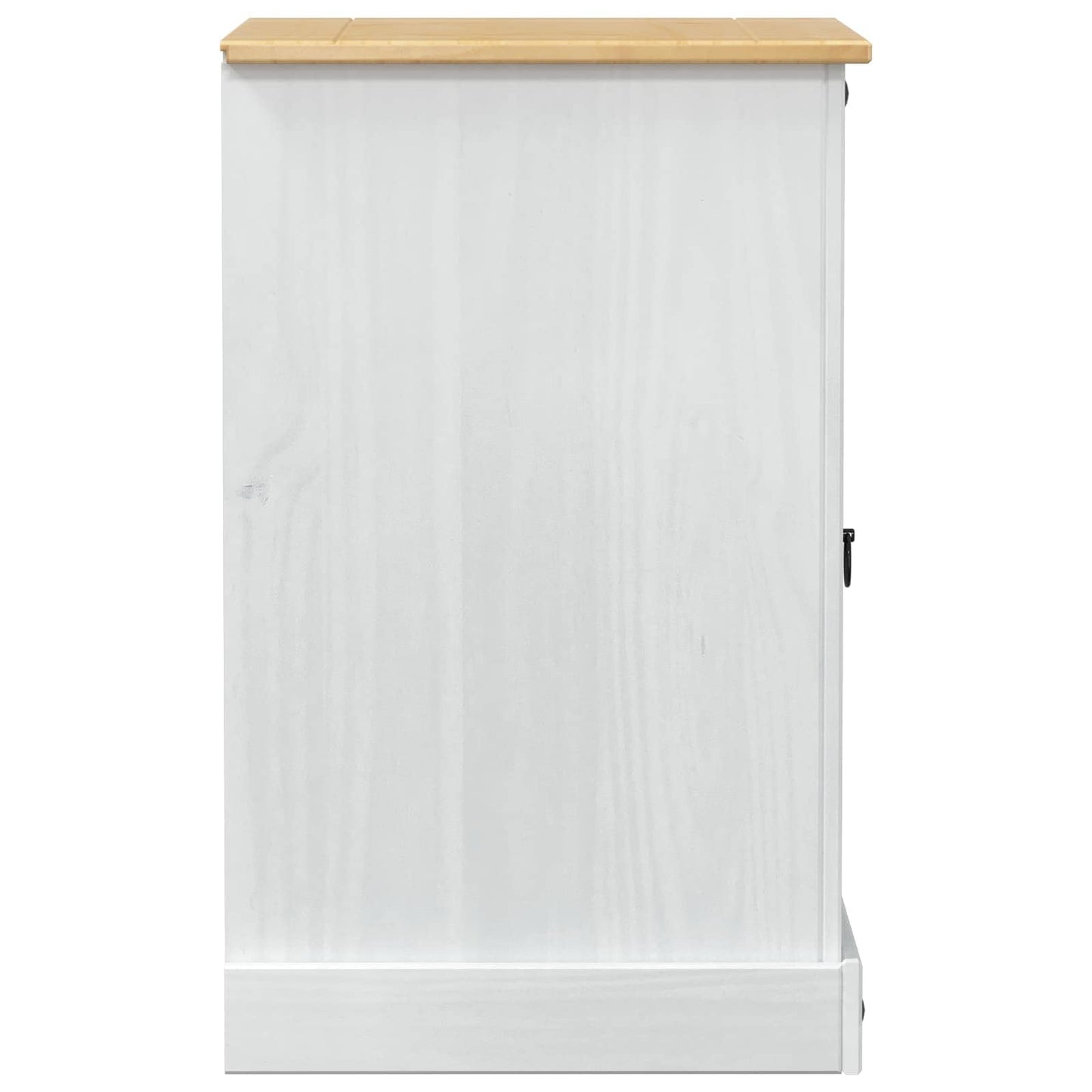 HiFi skab Hvid 60 x 50 x 82 cm Massiv fyrretræ