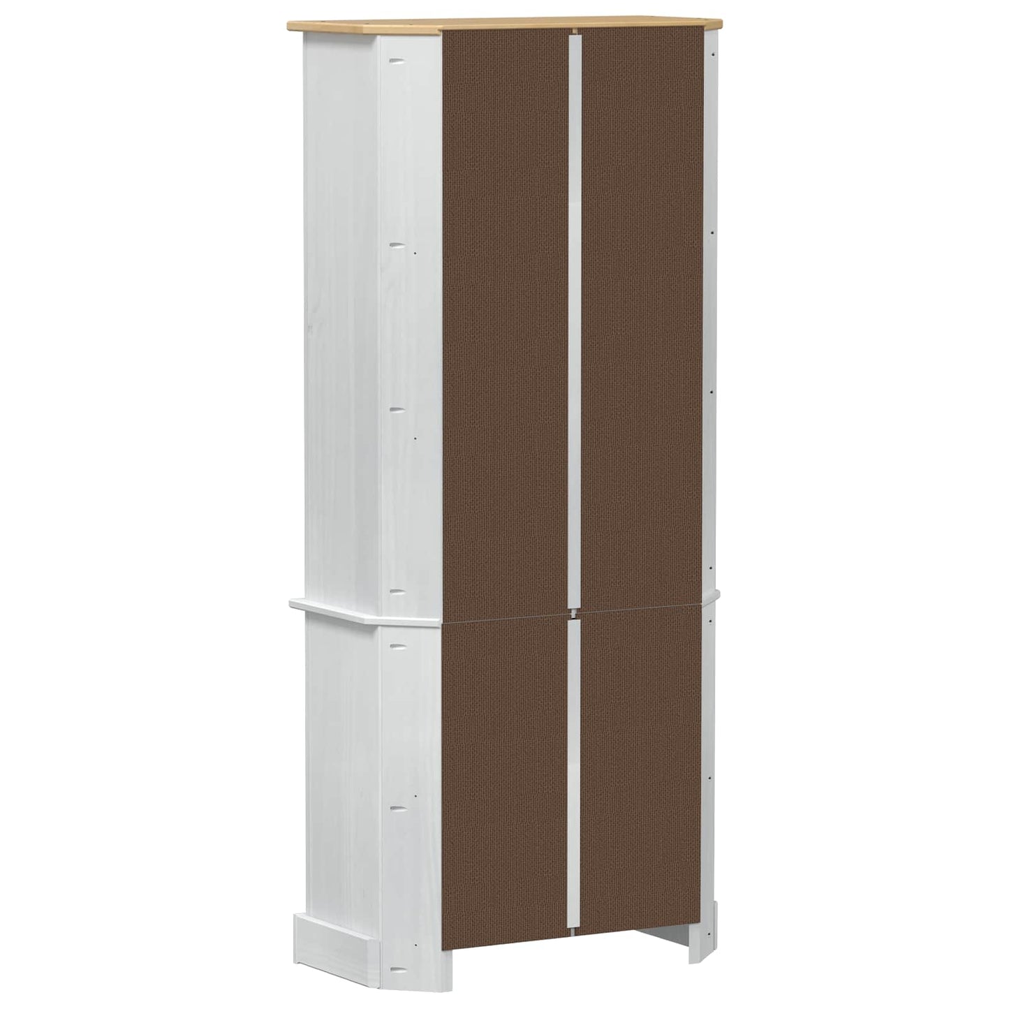 Highboard Hvid 74 x 38 x 170 cm Massiv fyrretræ