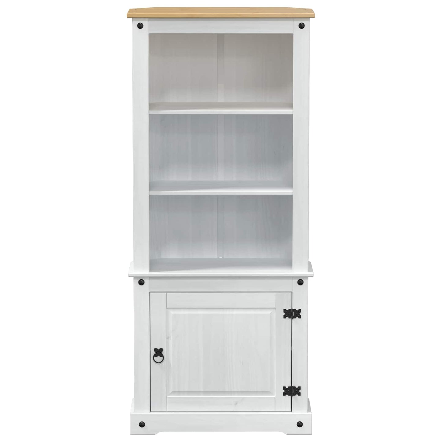 Highboard Hvid 74 x 38 x 170 cm Massiv fyrretræ
