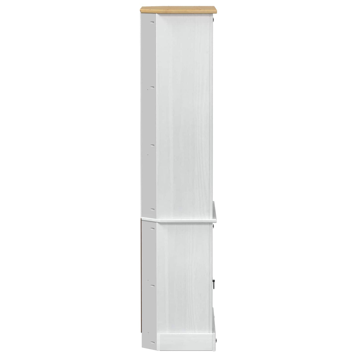 Highboard Hvid 74 x 38 x 170 cm Massiv fyrretræ