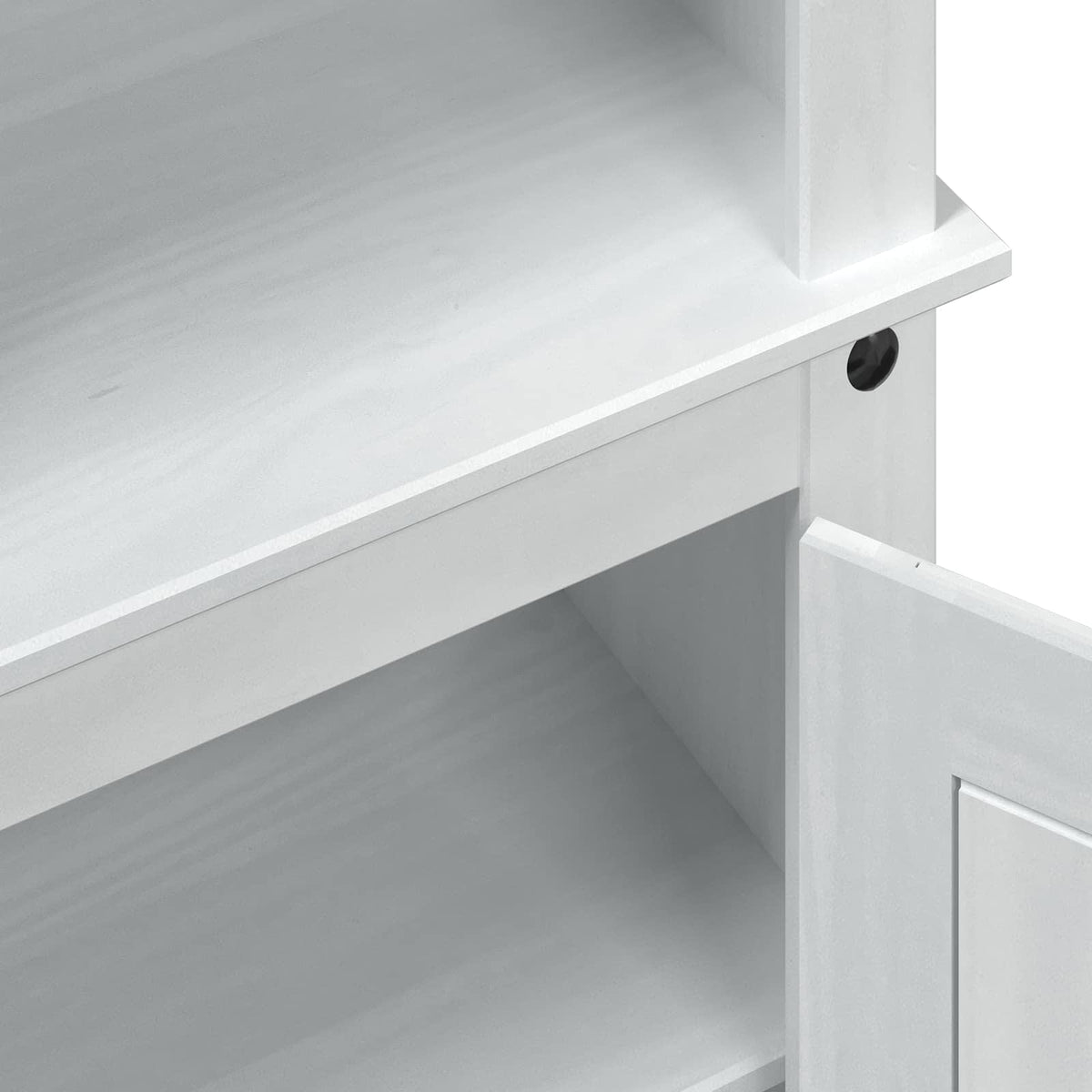 Sko skab med hylde Hvid 86 x 38,5 x 108 cm Massiv fyrretræ