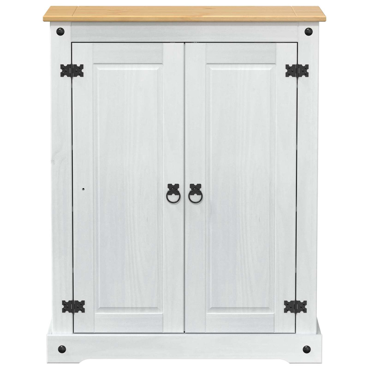 Sko skab med hylde Hvid 86 x 38,5 x 108 cm Massiv fyrretræ
