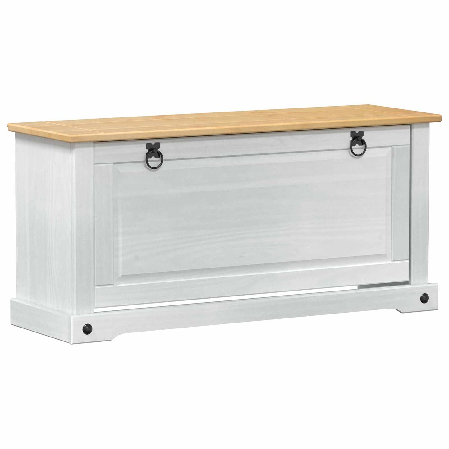 Sko skab med hylde Corona Hvid 99 x 32 x 49 cm Massiv fyrretræ