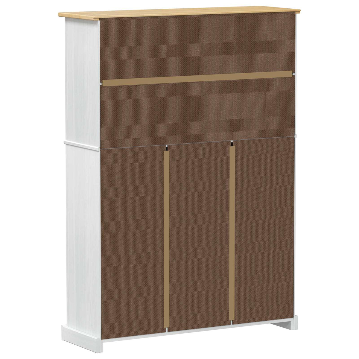 Sko skab med hylde Corona Hvid 99 x 32 x 138 cm Massiv fyrretræ
