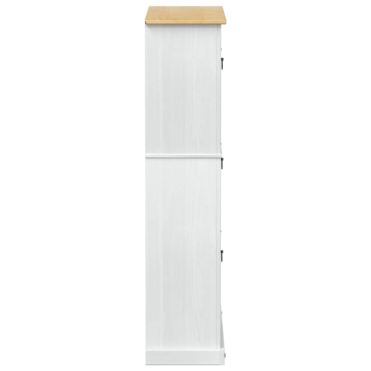 Sko skab med hylde Corona Hvid 99 x 32 x 138 cm Massiv fyrretræ
