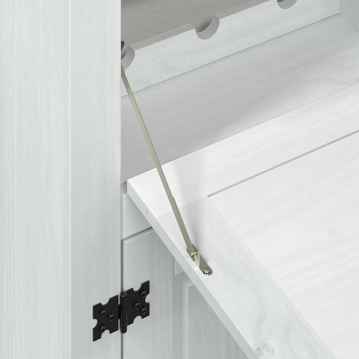 Vinskab Hvid 97 x 45 x 114 cm Massiv fyrretræ