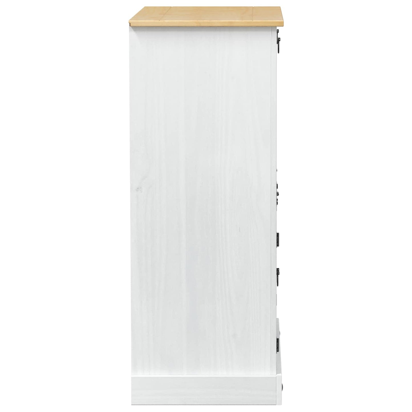 Vinskab Hvid 97 x 45 x 114 cm Massiv fyrretræ