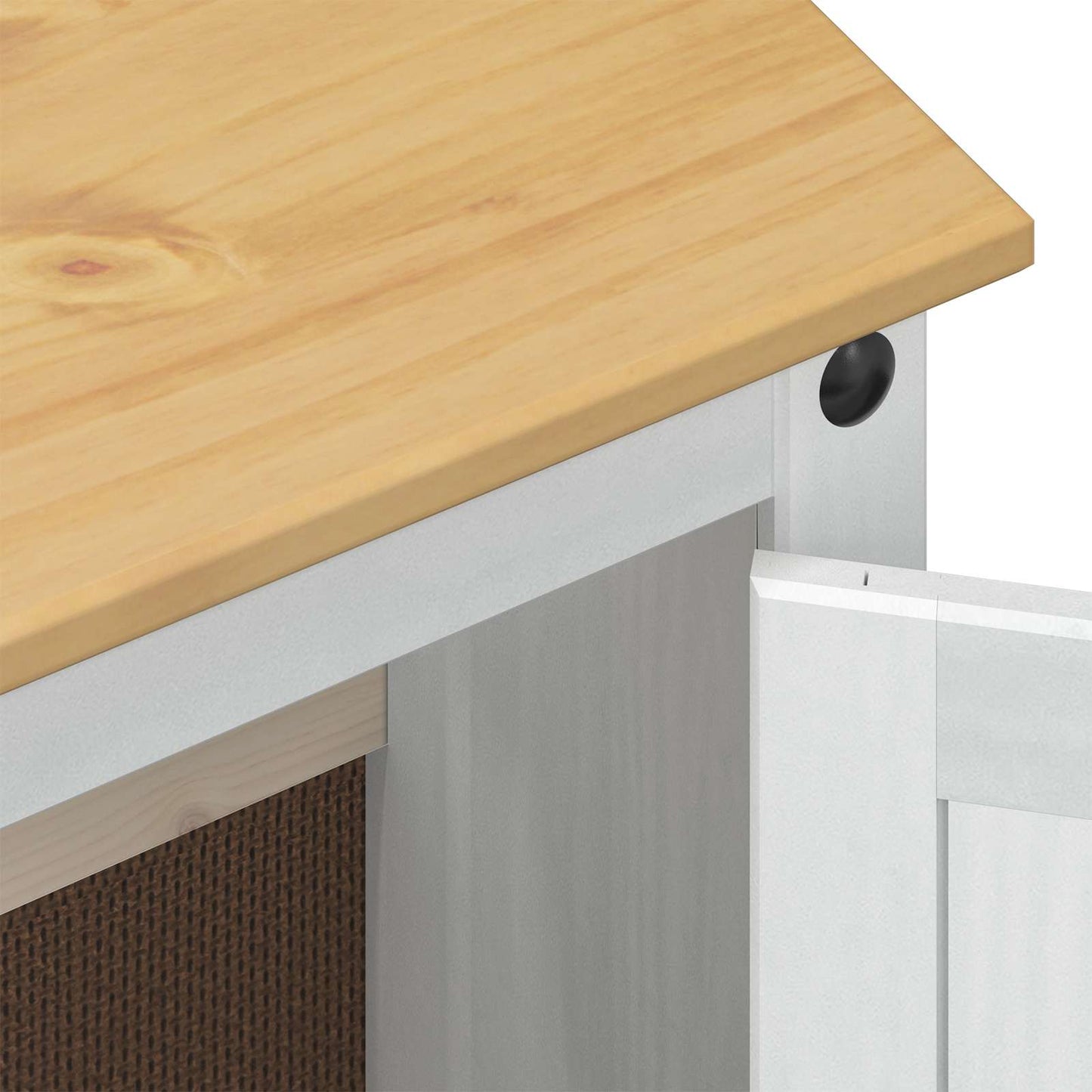 Vaskeskab Hvid 73 x 33 x 60 cm Massiv fyrretræ