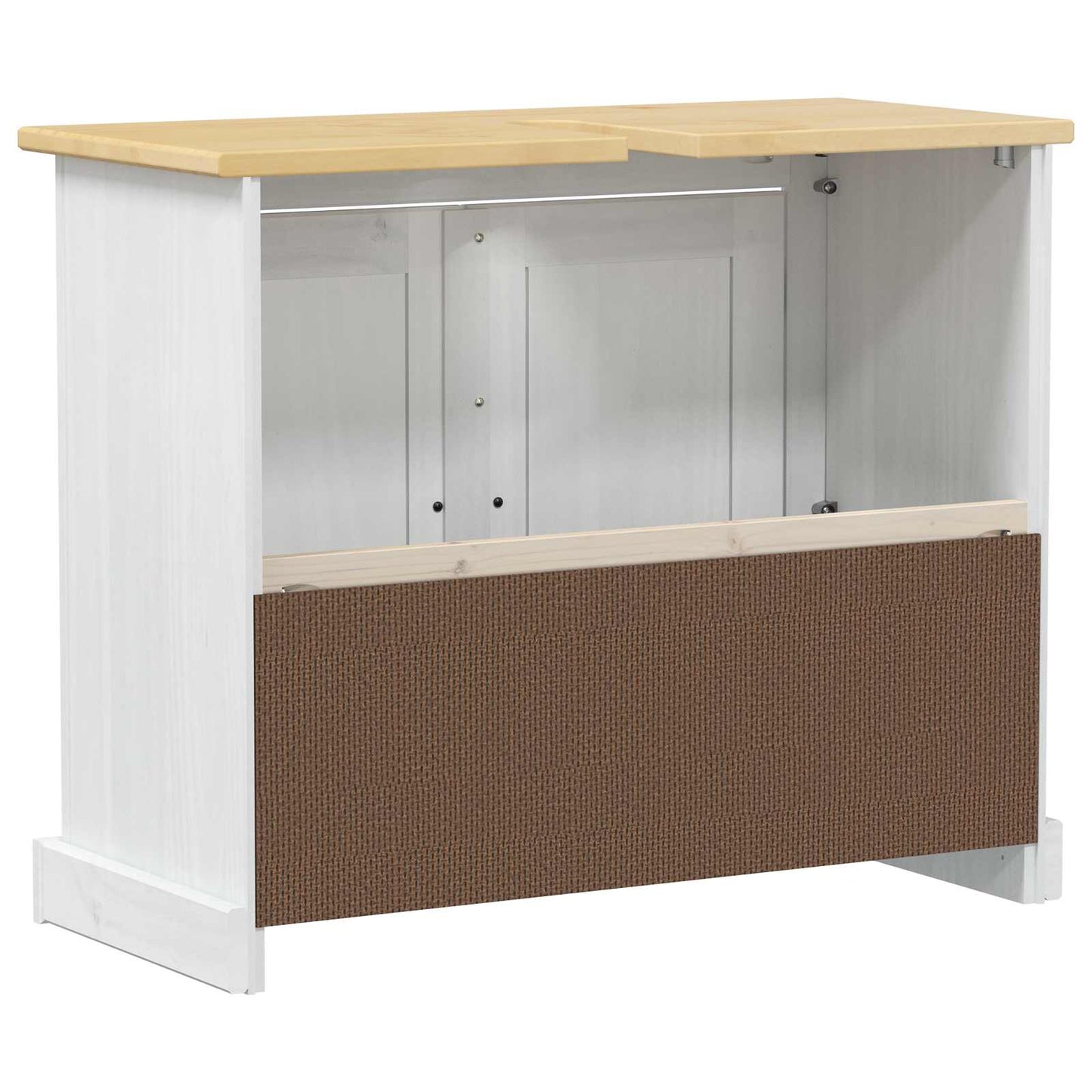 Vaskeskab Hvid 73 x 33 x 60 cm Massiv fyrretræ