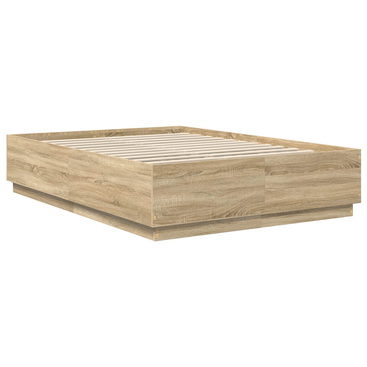 Sengestel med hovedgærde Sonoma-eg 140 x 200 cm Konstrueret træ