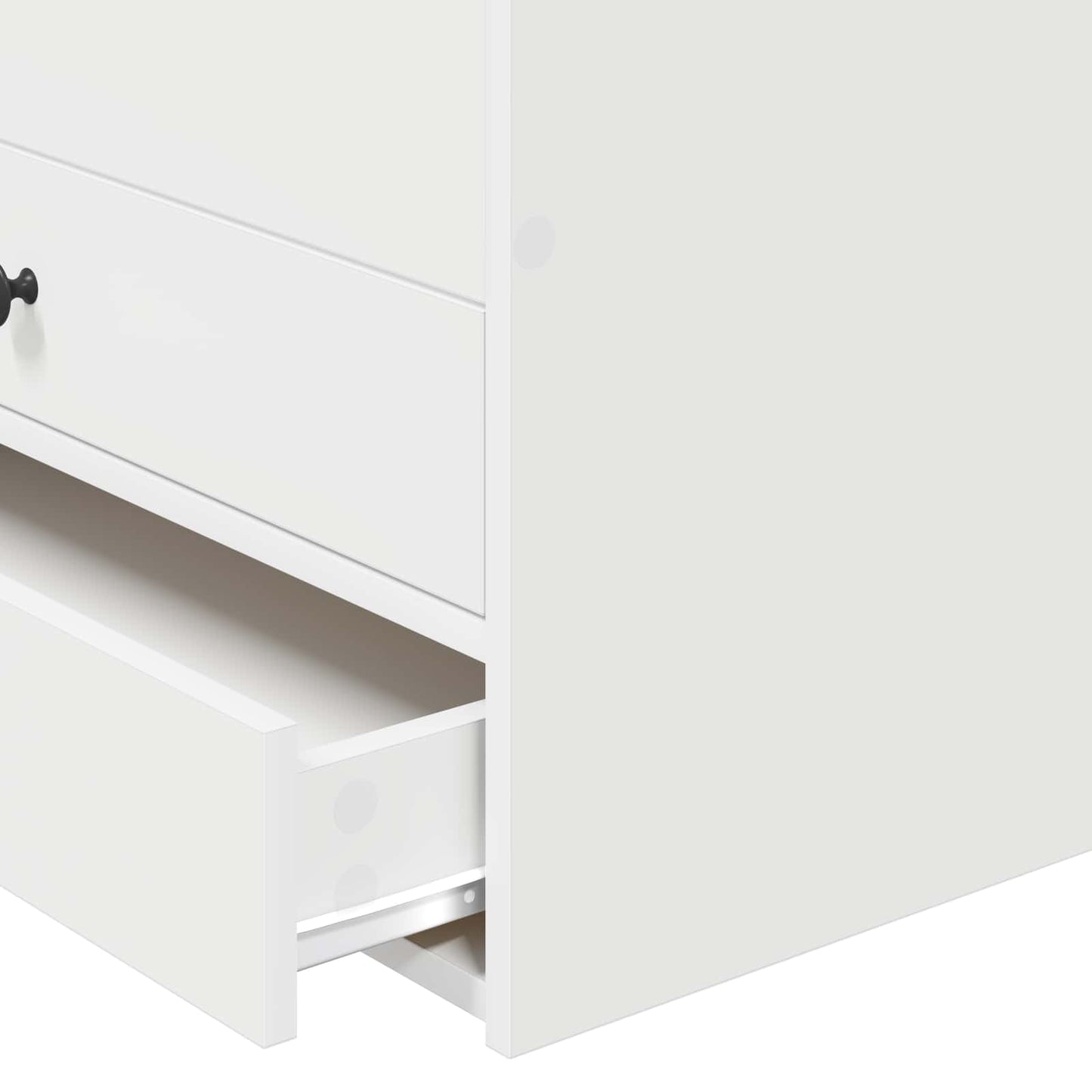 Daybed med skuffe Hvid og sort 75 x 190 cm Konstrueret træ