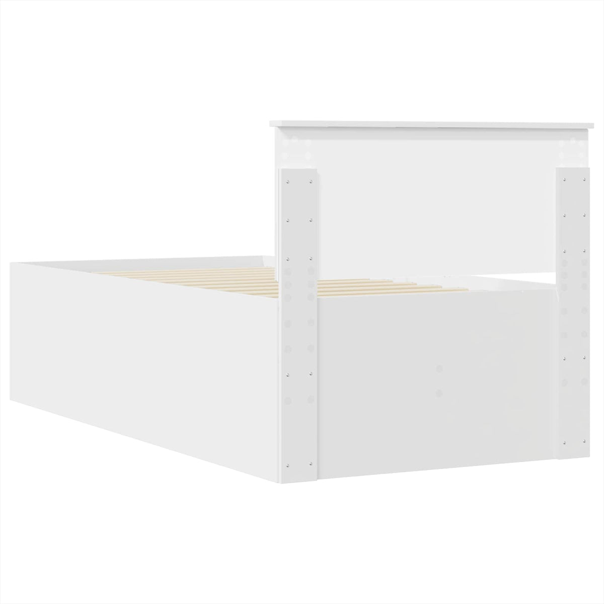 Daybed med skuffe Hvid og sort 75 x 190 cm Konstrueret træ