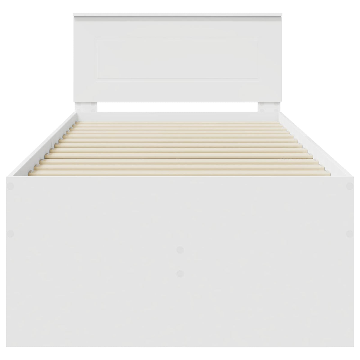 Daybed med skuffe Hvid og sort 75 x 190 cm Konstrueret træ