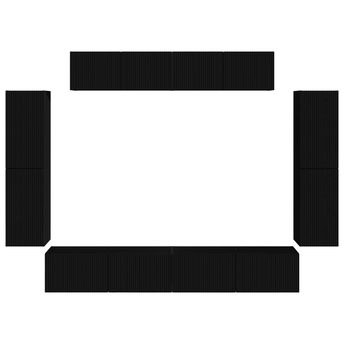 TV-skab 8 stk. Sort