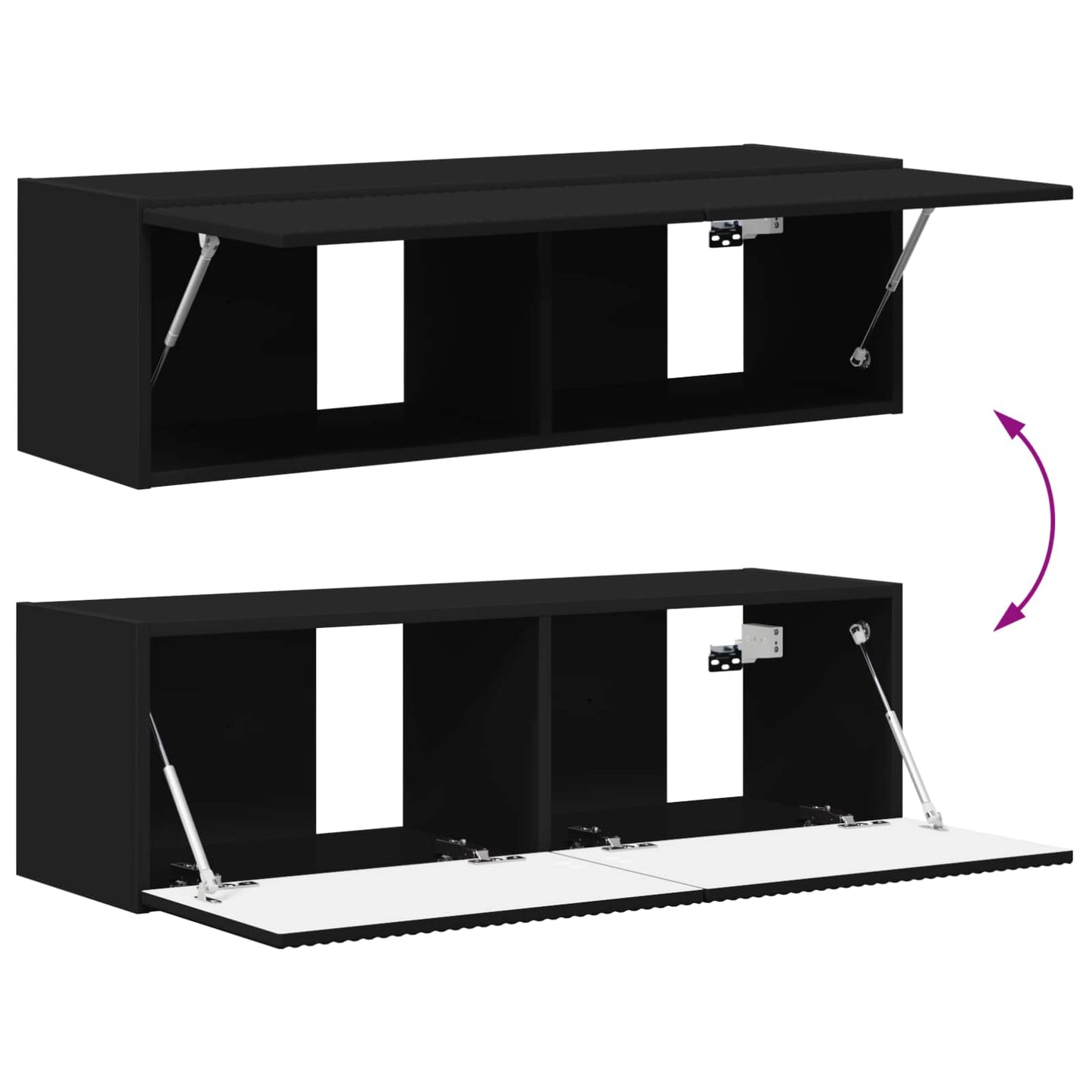 TV-skab 8 stk. Sort