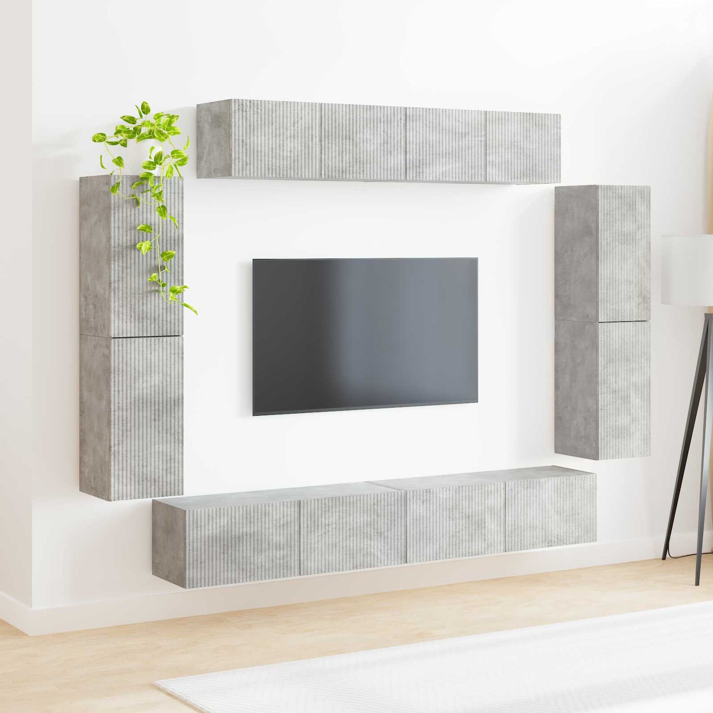 TV-skab 8 stk. Beton Grå