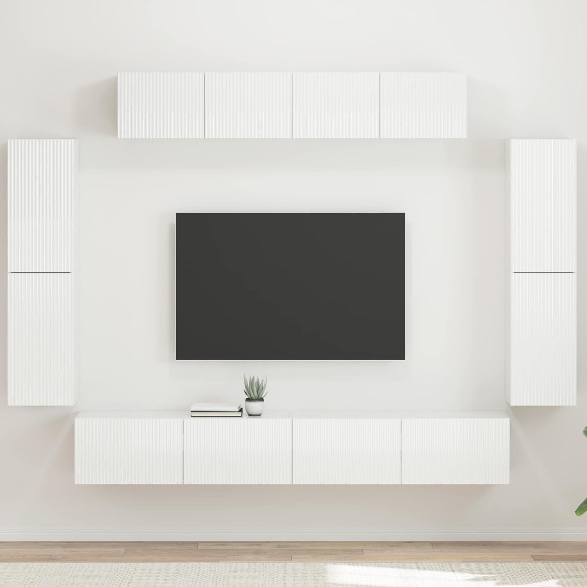 TV-skab 8 stk. Høj gloss hvid
