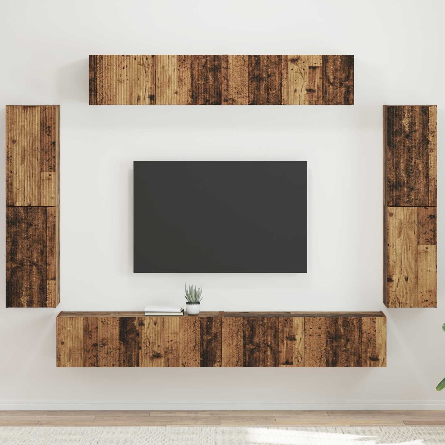 TV-skab 8 stk. Gammelt træ