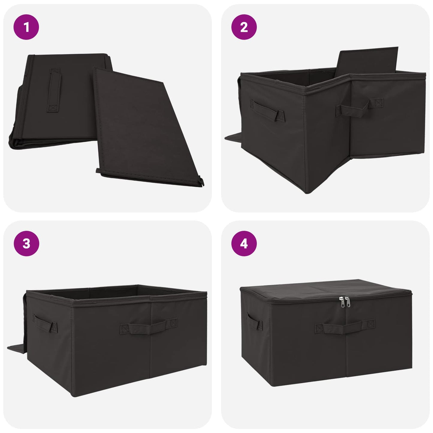 Opbevaringskasse 24 stk. Ikke-vævet stof 55 x 35 x 32 cm 61,6 L