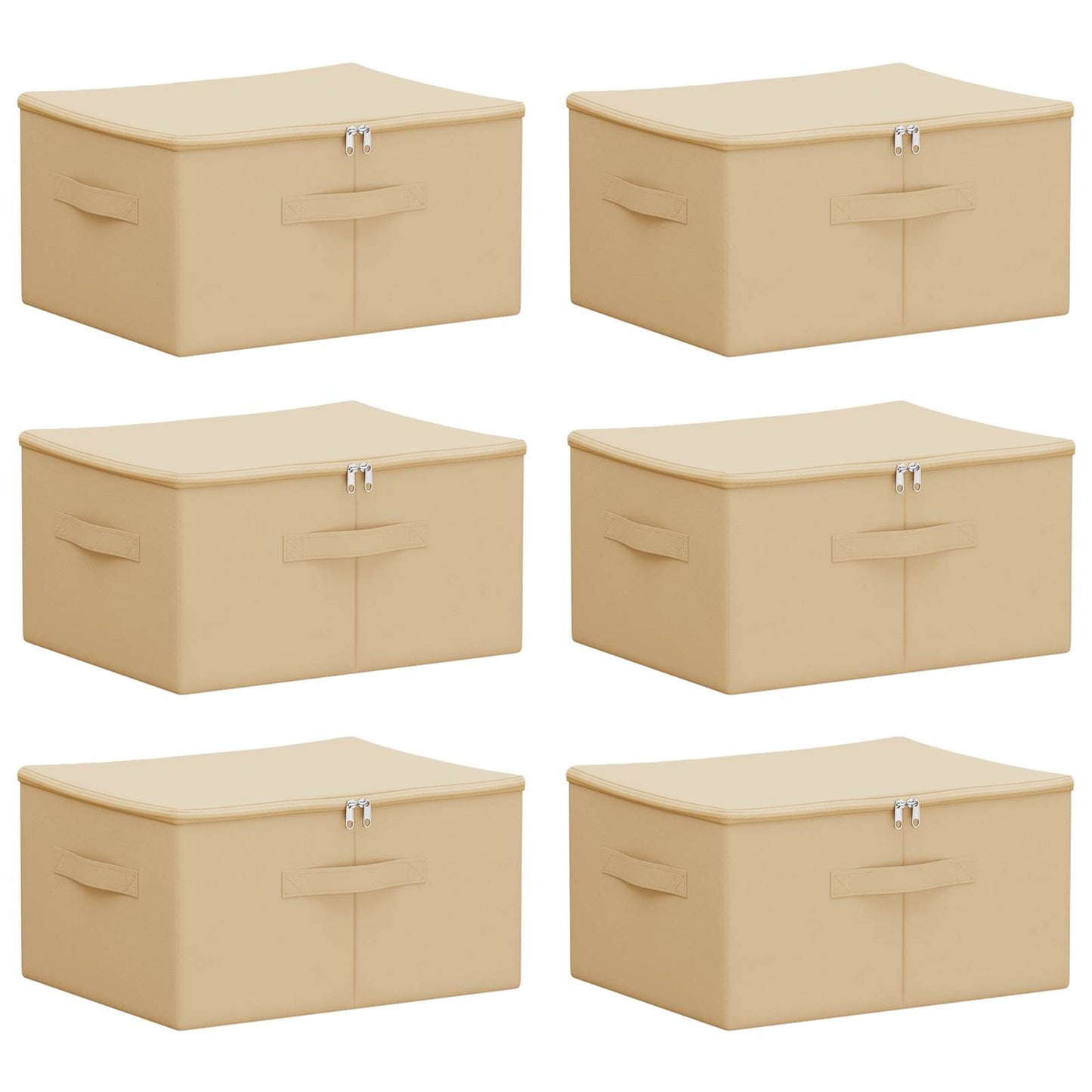 Opbevaringskasse 6 stk. Ikke-vævet stof 43 x 34 x 23 cm 33,6 L