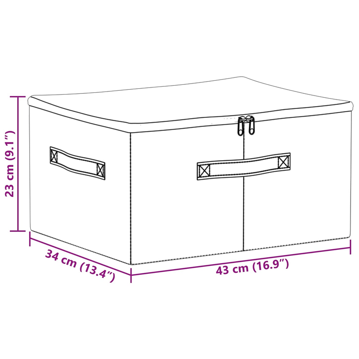 Opbevaringskasse 6 stk. Ikke-vævet stof 43 x 34 x 23 cm 33,6 L