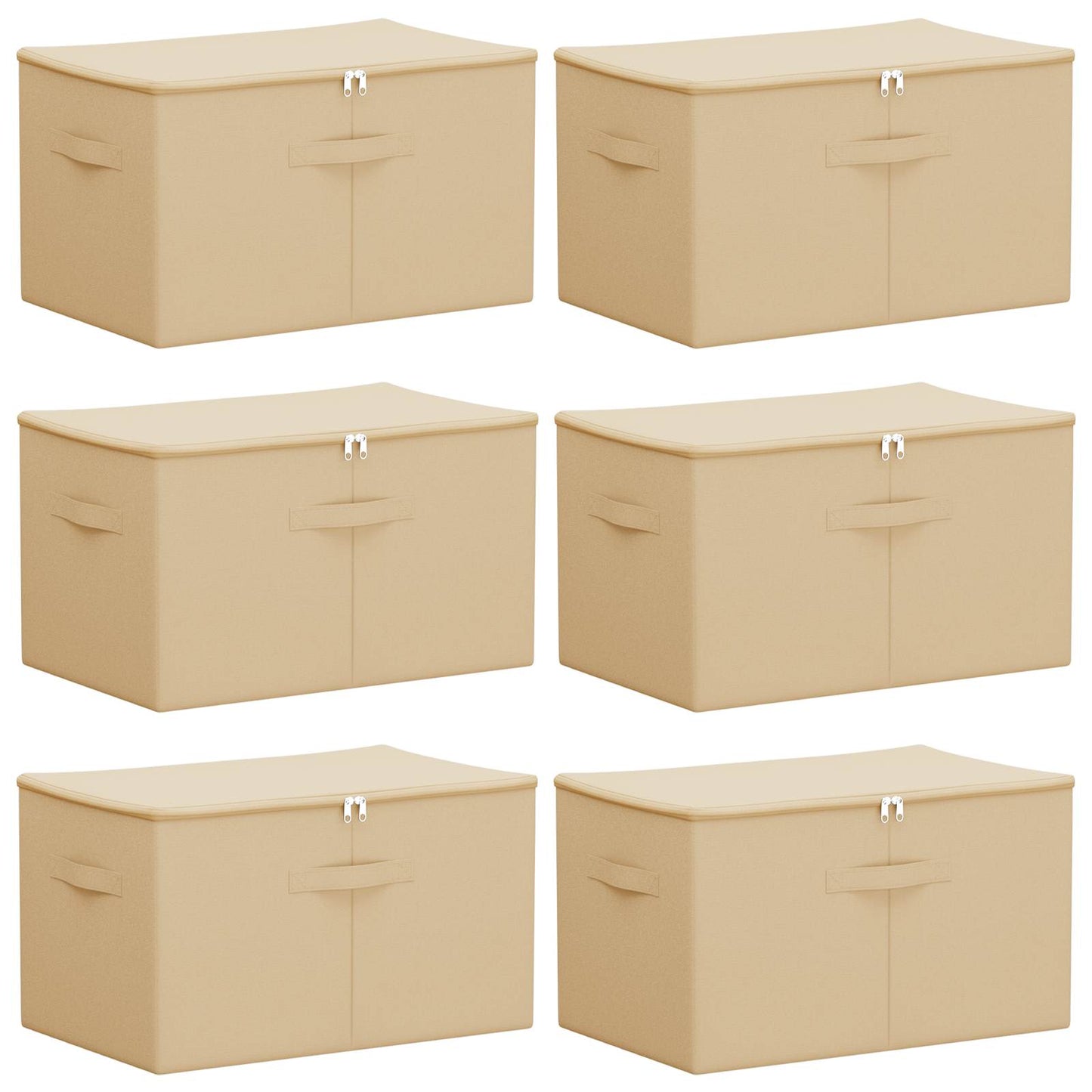 Opbevaringskasse 6 stk. Ikke-vævet stof 55 x 35 x 32 cm 61,6 L