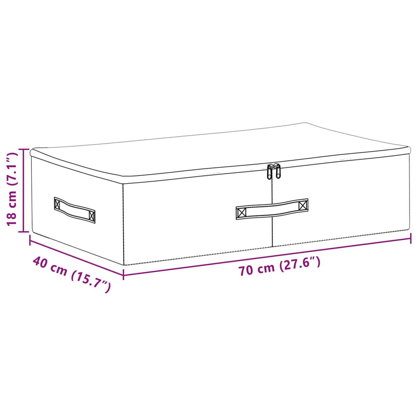 Opbevaringskasse 6 stk. Ikke-vævet stof 70 x 40 x 18 cm 50,4 L