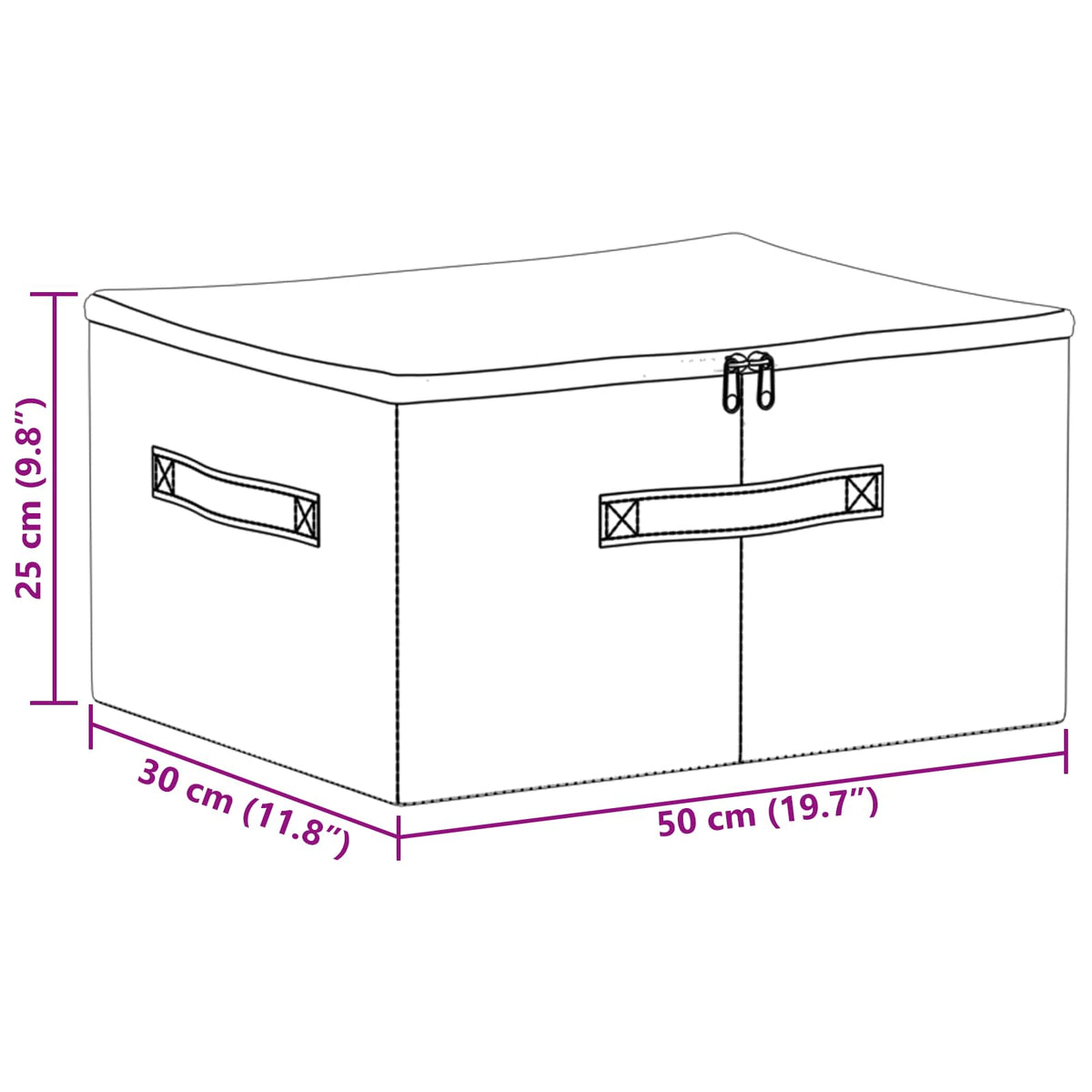 Opbevaringskasse 6 stk. Ikke-vævet stof 50 x 30 x 25 cm 37,5 L