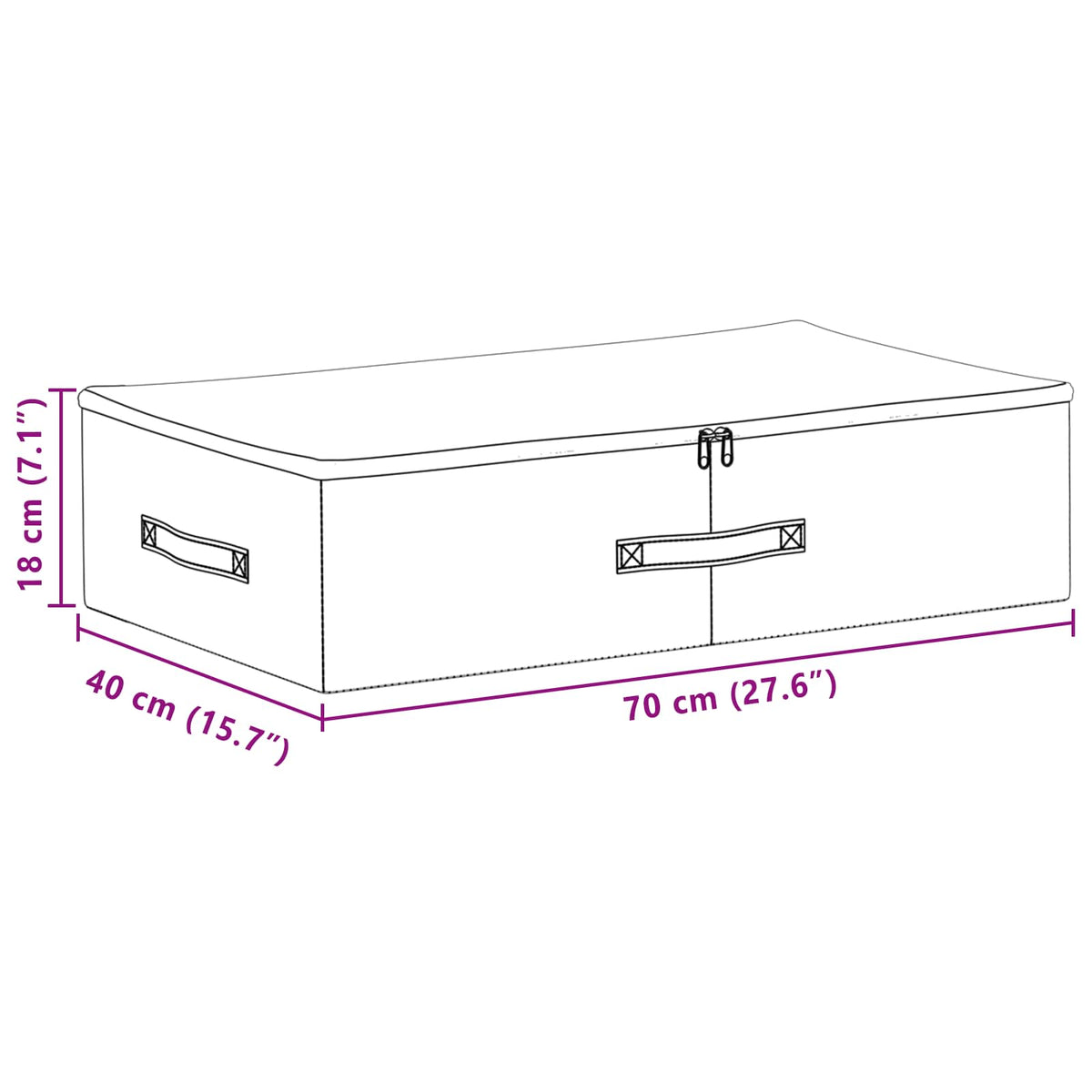 Opbevaringskasse 6 stk. Ikke-vævet stof 70 x 40 x 18 cm 50,4 L