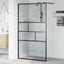 Walk-in brusevæg Sort 115 x 195 x 0,5 cm Glas og Aluminium