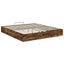 Ottoman Sengestel Røget eg 180 x 200 cm Konstrueret træ