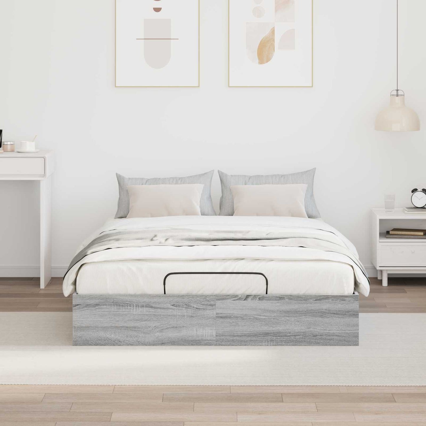 Ottoman Sengestel Grå Sonoma 120 x 200 cm Konstrueret træ
