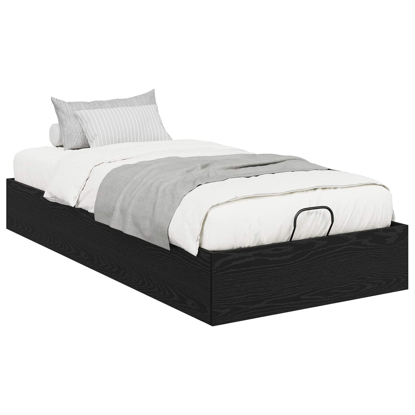 Ottoman Sengestel Sort eg 100 x 200 cm Konstrueret træ