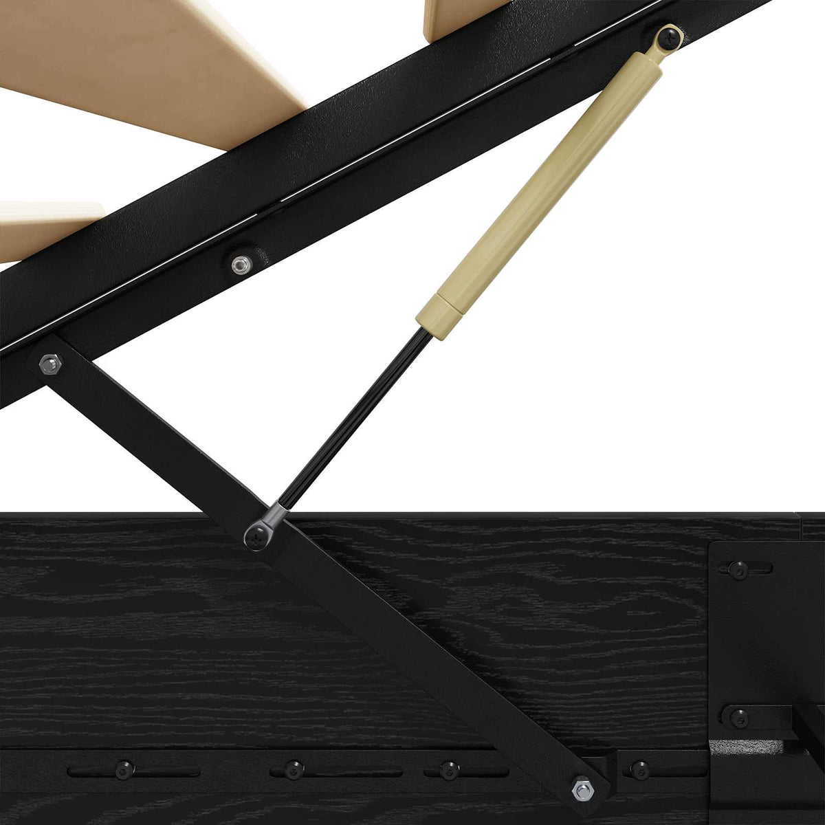 Ottoman Sengestel Sort eg 90 x 200 cm Konstrueret træ