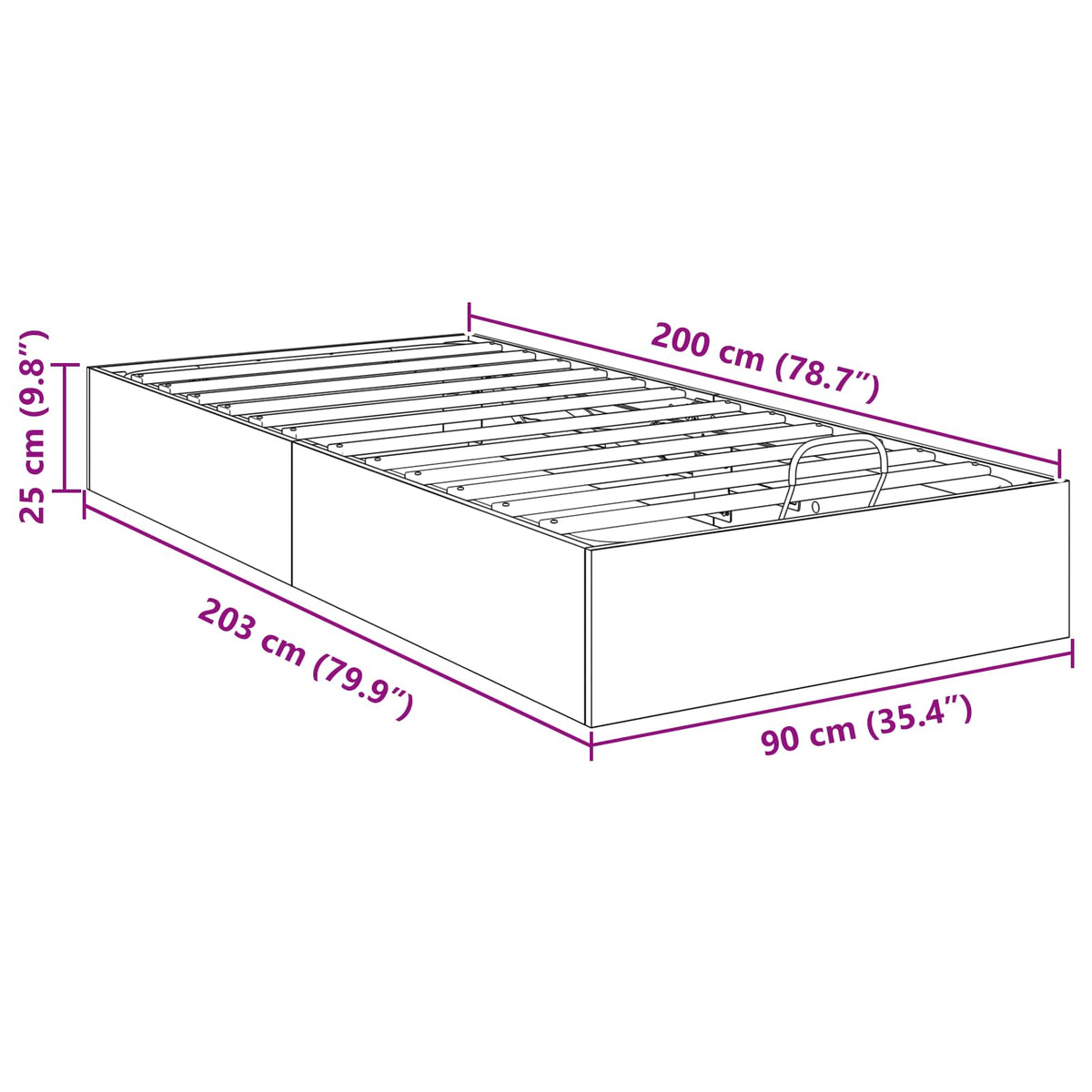 Ottoman Sengestel Artisan Eg 90 x 200 cm Konstrueret træ