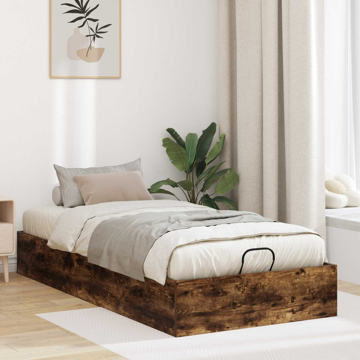 Ottoman Sengestel Røget eg 80,5 x 200 cm Konstrueret træ