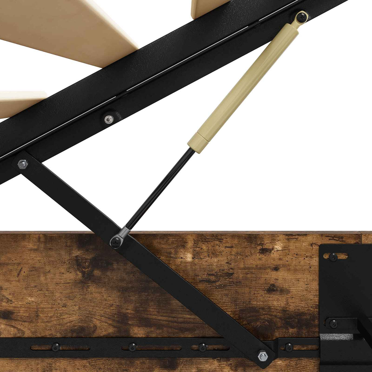 Ottoman Sengestel Røget eg 140 x 190 cm Konstrueret træ