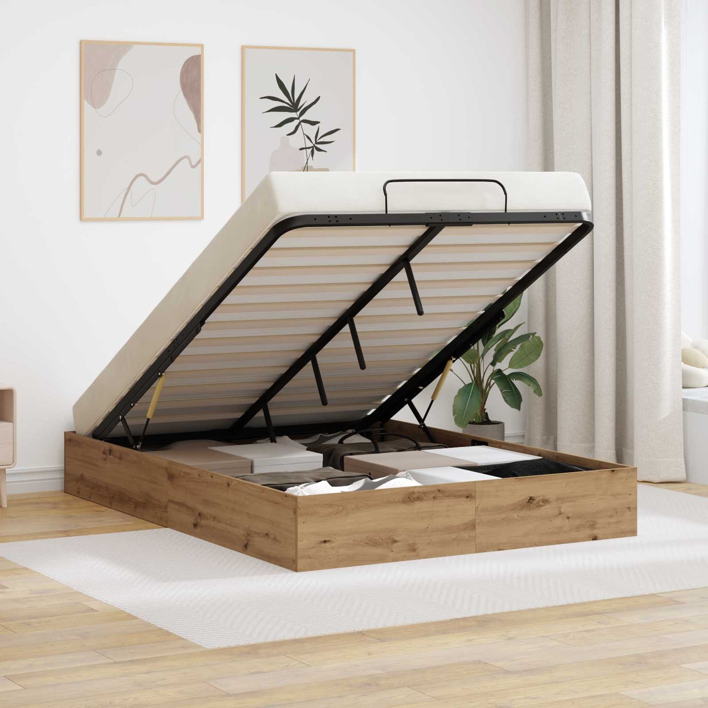 Ottoman Sengestel Artisan Eg 140 x 200 cm Konstrueret træ