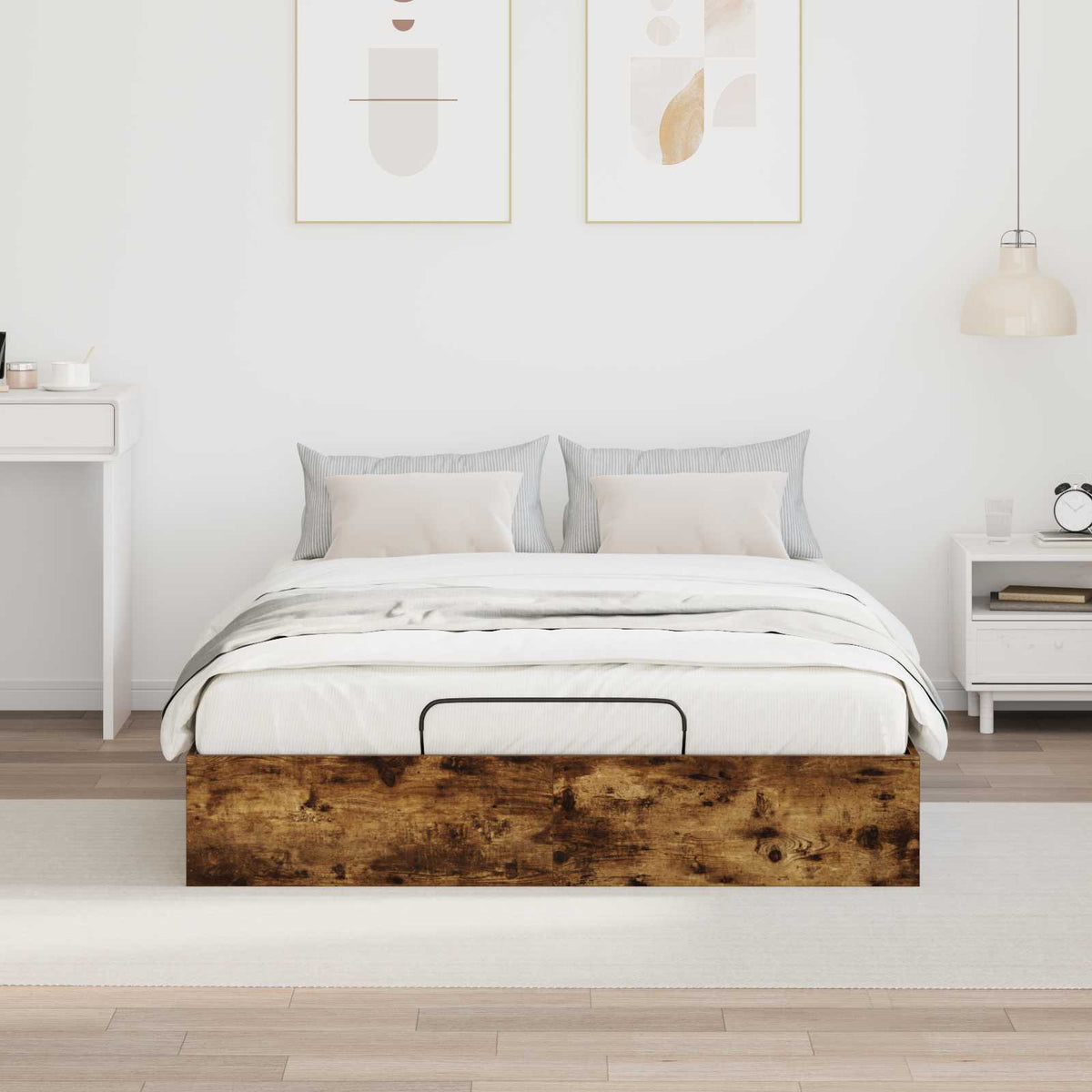 Ottoman Sengestel Røget eg 120 x 200 cm Konstrueret træ